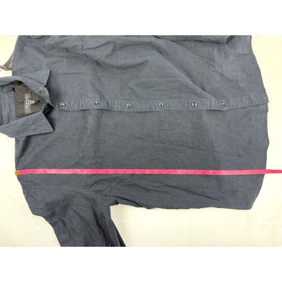 NWT RAG & BONE Griffin Hemp-Cotton Button Up Shirt Navy Size XL $268 - Picture 9 of 9